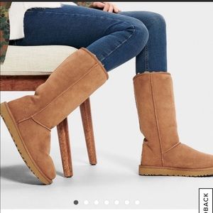 Classic Tall Chestnut Ugg Boots- worn twice- great condition!